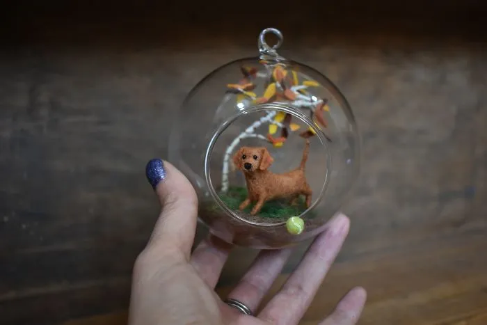 My 27 Animal Scenes Made From Needle Felted Animals And Ordinary Glass Baubles