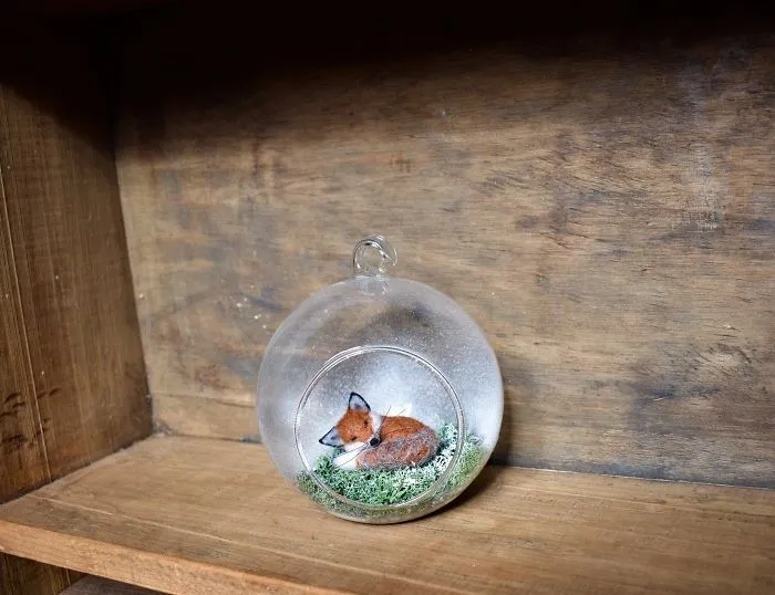My 27 Animal Scenes Made From Needle Felted Animals And Ordinary Glass Baubles