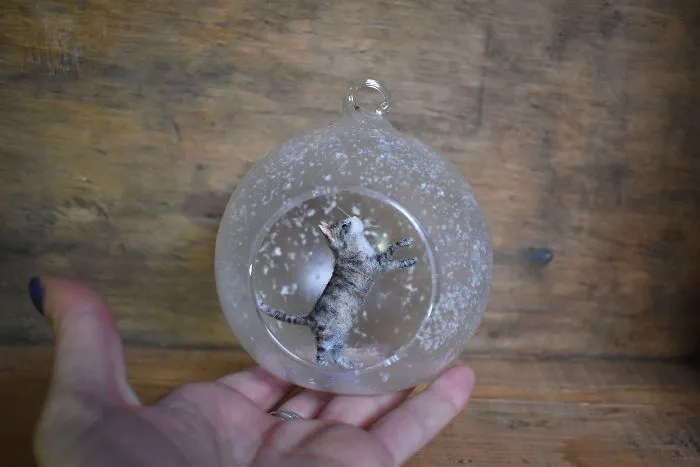 My 27 Animal Scenes Made From Needle Felted Animals And Ordinary Glass Baubles