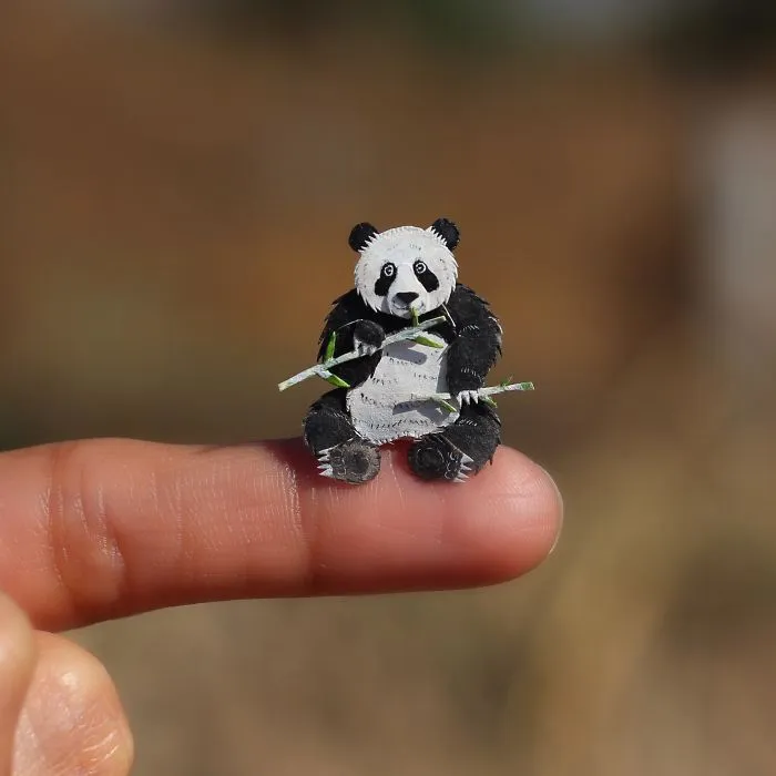 We Make Paper Cut Miniature Animals and One Takes 4 To 6 Hours To Complete