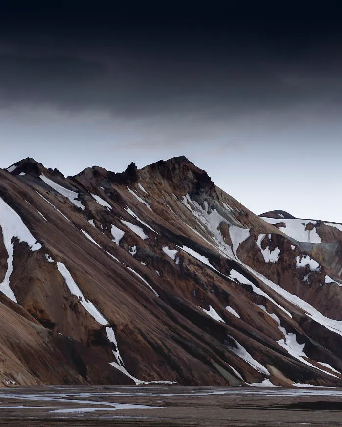 Beautiful Peaks Of Landmannalaugar, Going Through Winter-To-Summer Transition