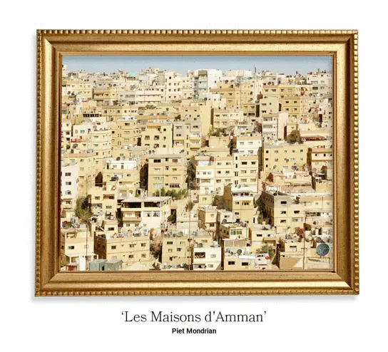 Amman, Jordan In The Style Of Mondrian