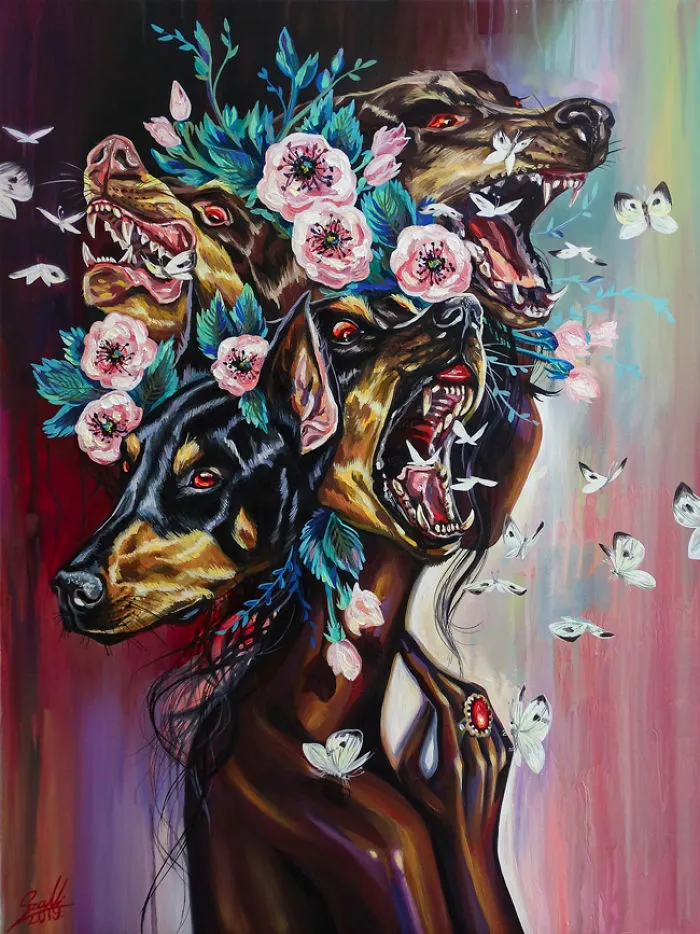 40 Creepy Women Portraits That I Painted In The Last Two Years