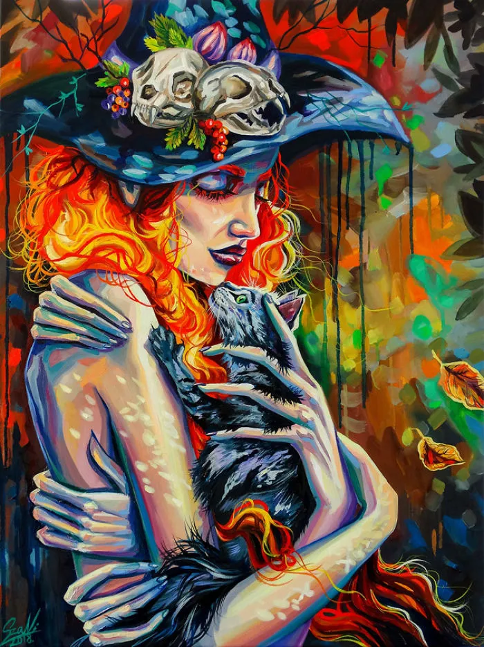 40 Creepy Women Portraits That I Painted In The Last Two Years