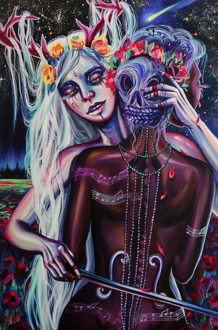 40 Creepy Women Portraits That I Painted In The Last Two Years