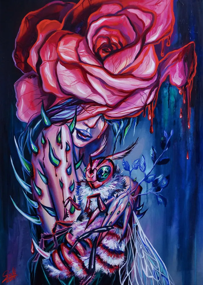 40 Creepy Women Portraits That I Painted In The Last Two Years