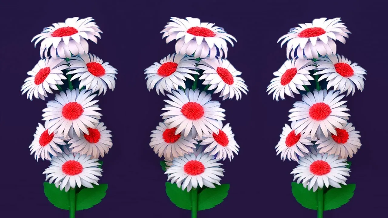 How To Make Easy Flower For Room Decoration - Paper Flowers Handmade Craft