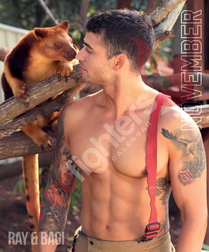 Australian Firefighters Pose With Animals For 2020 Charity Calendar, And The Photos Are So Hot They May Start Fires