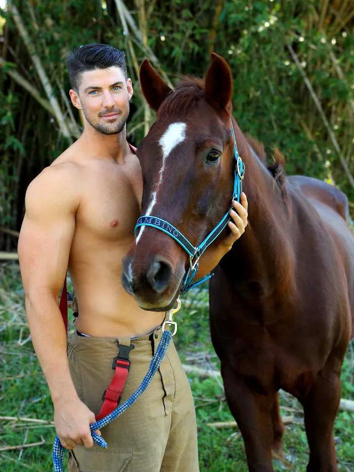 Australian Firefighters Pose With Animals For 2020 Charity Calendar, And The Photos Are So Hot They May Start Fires