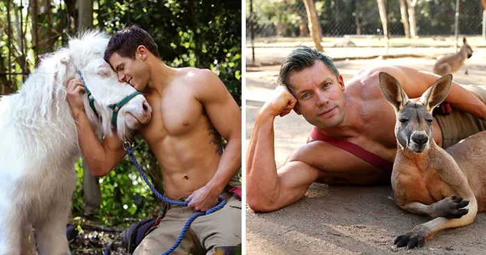 Australian Firefighters Pose With Animals For 2020 Charity Calendar, And The Photos Are So Hot They May Start Fires