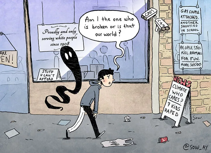 I Illustrate My Darkest Thoughts To Help People Understand What It’s Like To Suffer From Mental Illness (New Pics)