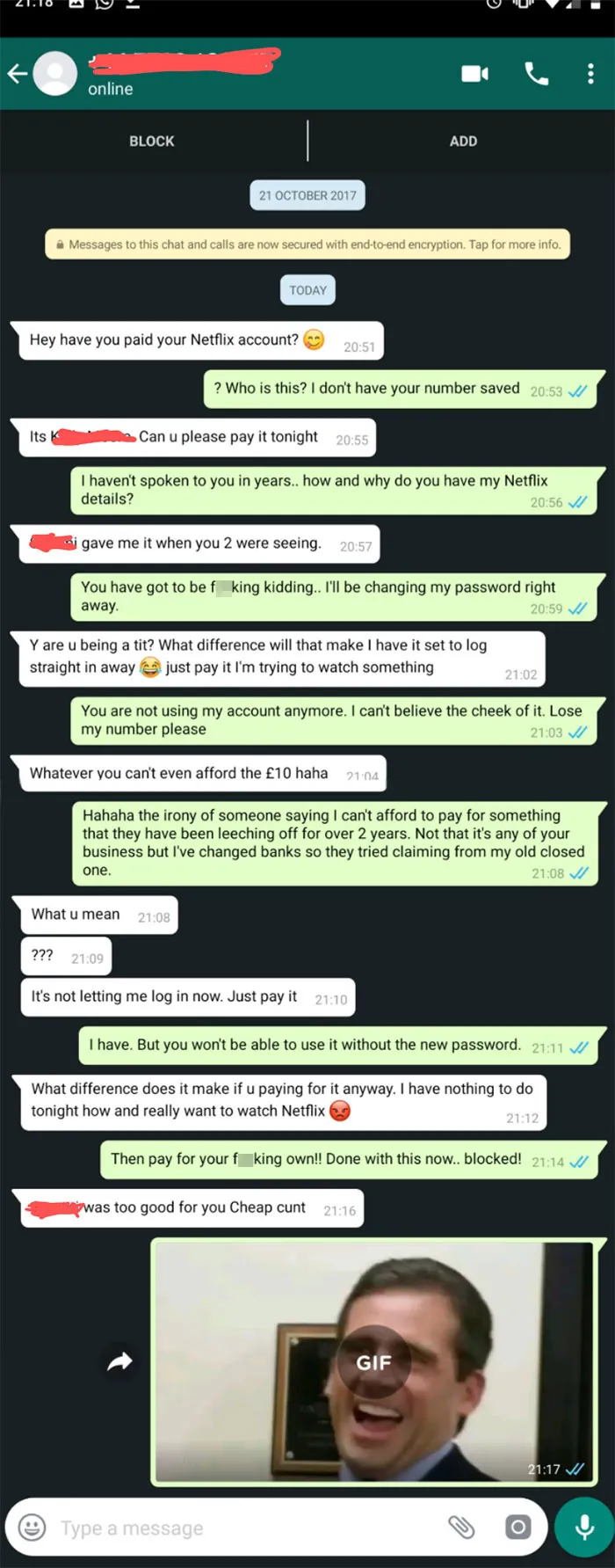 Friend Of My Ex Has Been Using My Netflix Details Without My Knowledge For Years. Calls Me Cheap!