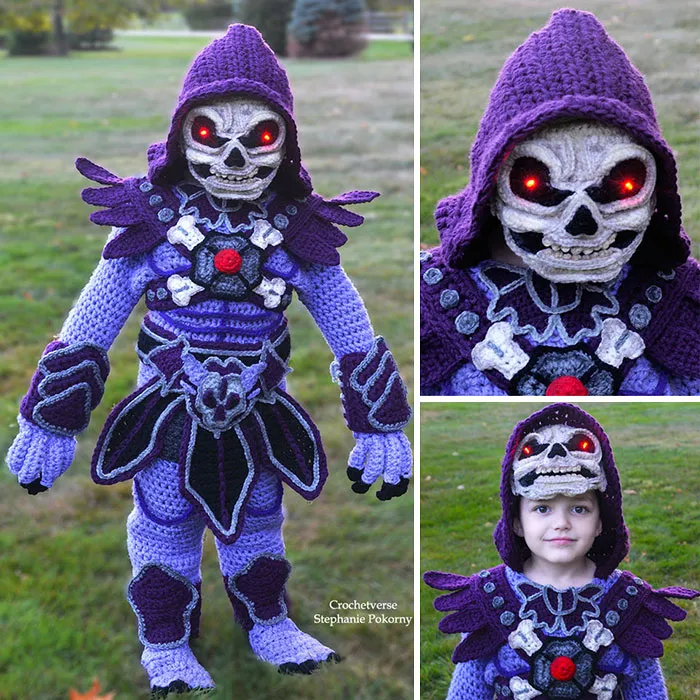 Disfraz de ganchillo de Skeletor