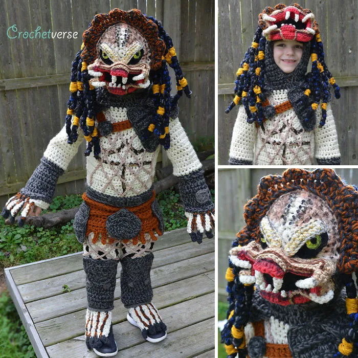 Disfraz de ganchillo de Predator