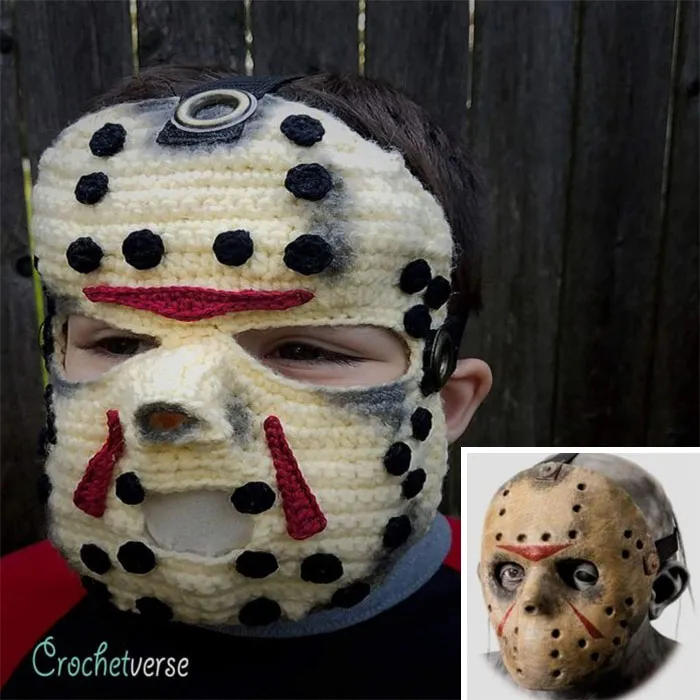 Máscara de ganchillo de Jason Voorhes