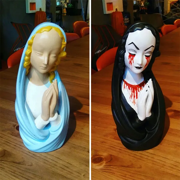 Transformación De Esta Figura De Un Mercado De Segunda Mano En Mi Decoración De Halloween