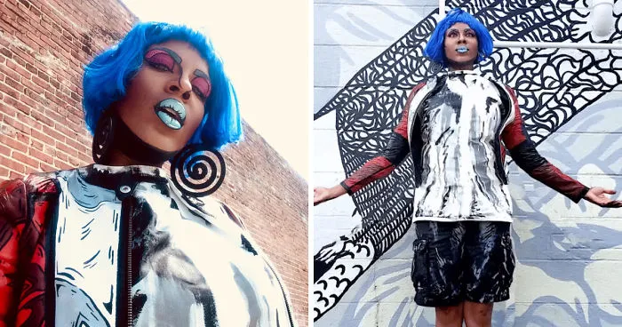 Using Body Paint, I Turn Myself Into Living Pop Art Illustrations