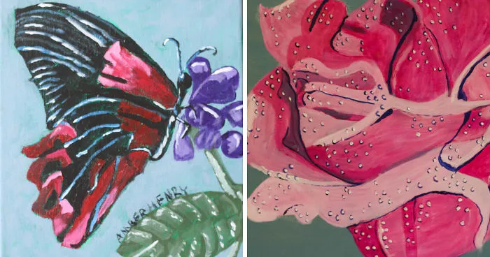 I Spent Weeks On These Paintings Out Of Acrylic Paint And Stretched Canvas