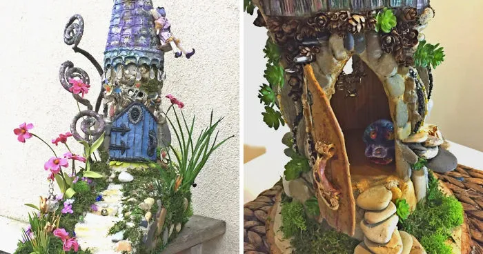I Make Fairy Houses With Recycled Materials