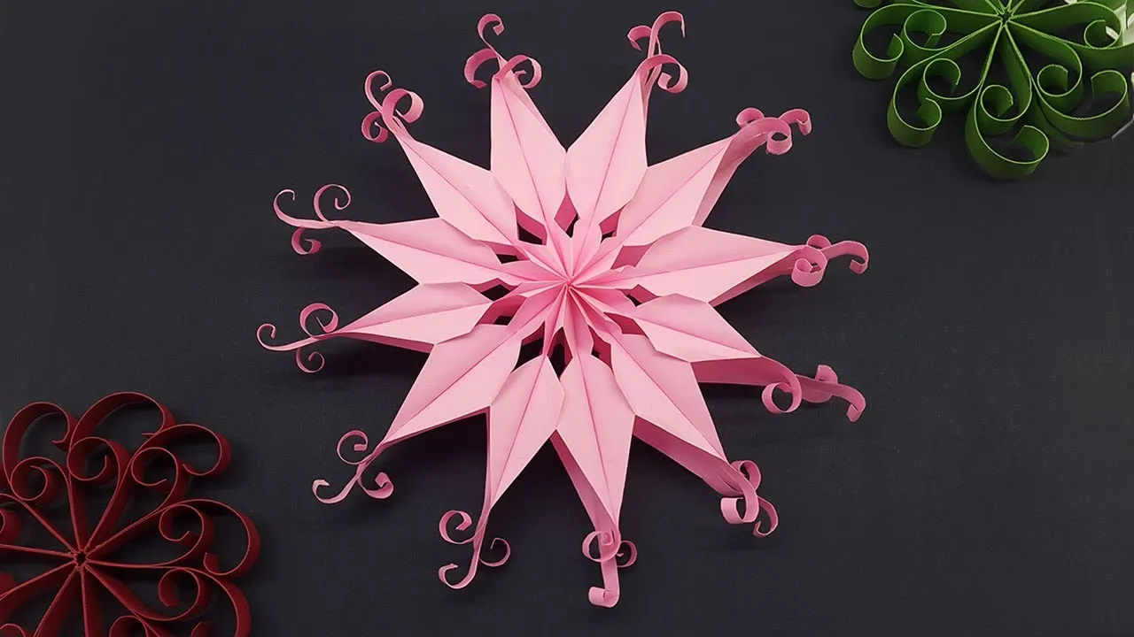 DIY Quilling 3D Paper Snowflakes | Christmas Tree Ornaments | X-Mas Crafts
