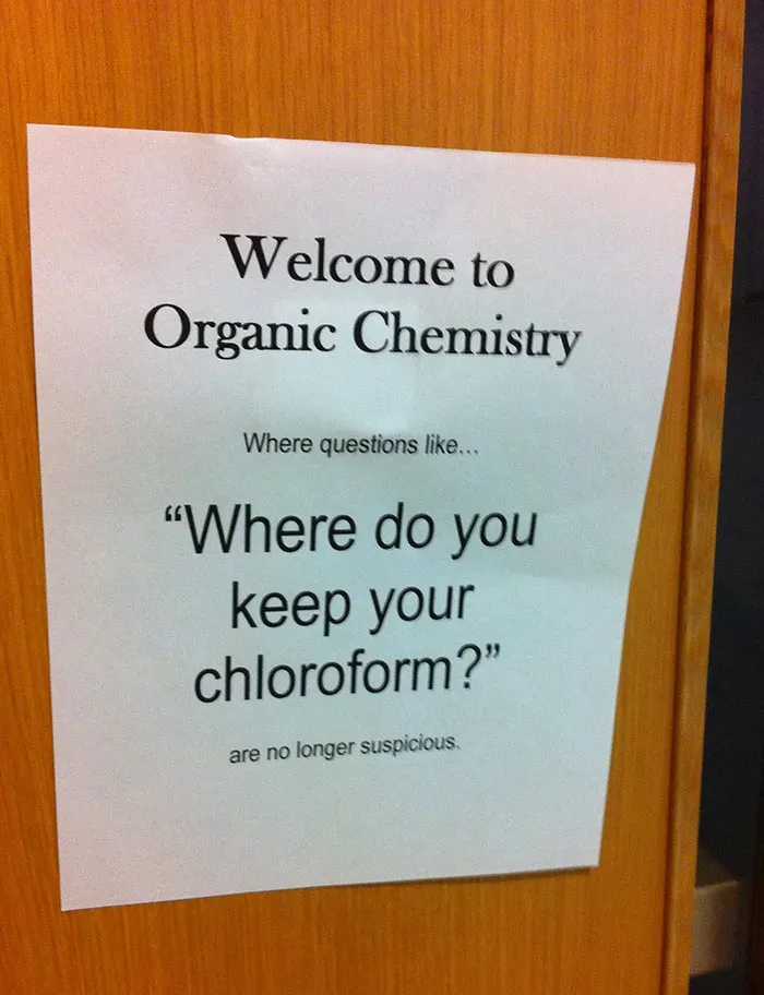 On A Door In The Health Sciences Building At School