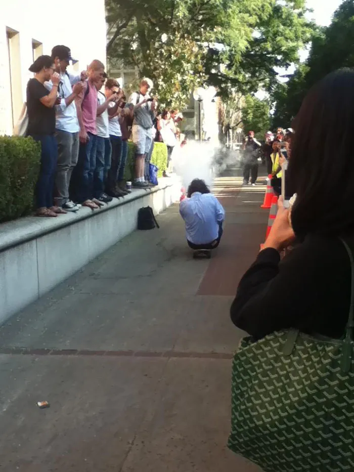 Newton's Third Law Of Motion: As Demonstrated By My Professor, A Skateboard, And A Fire Extinguisher