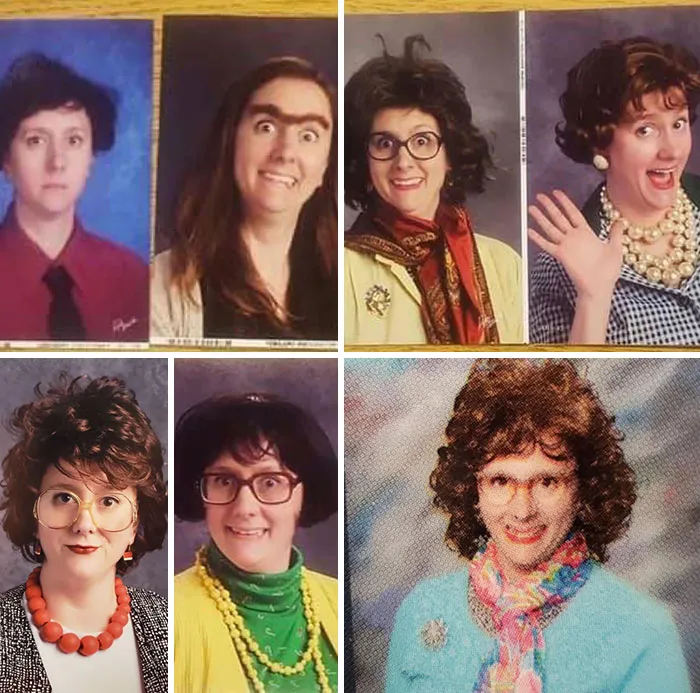 Esta profesora se disfraza cada año en el anuario