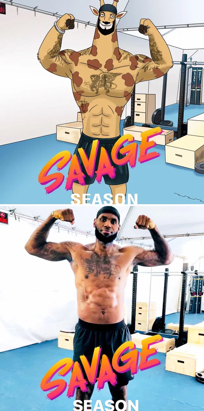 LeBron James Had His Instagram Recreated In A Cartoony Animal Style By A Fan Who's An Artist