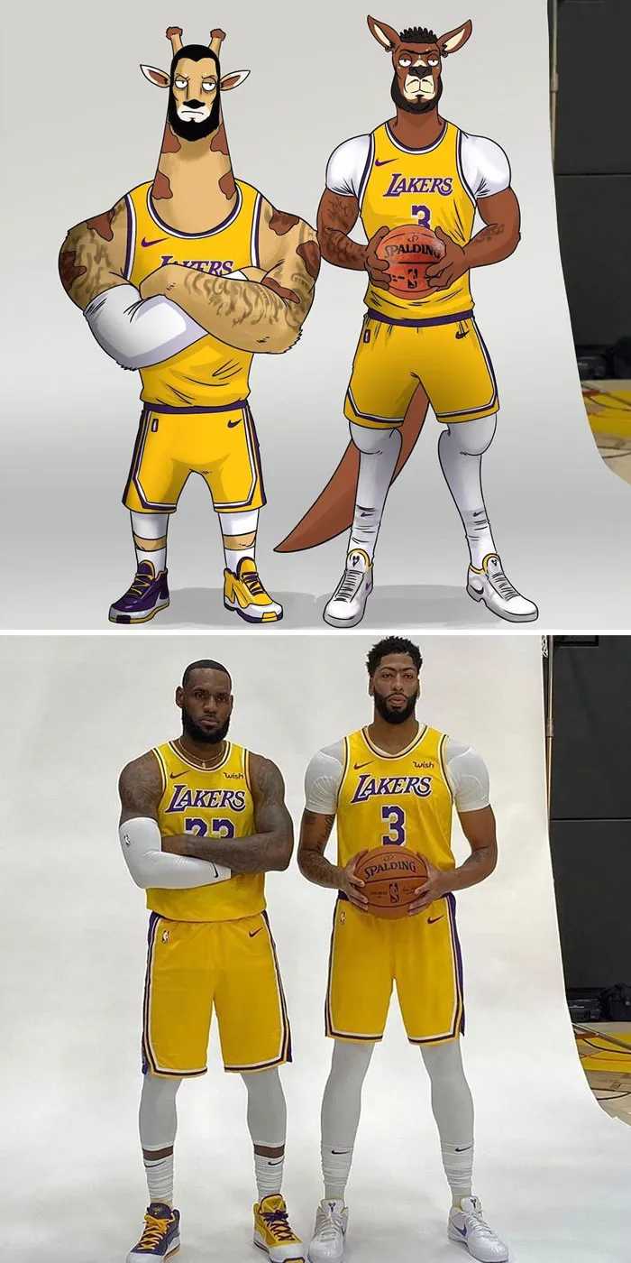 LeBron James Had His Instagram Recreated In A Cartoony Animal Style By A Fan Who's An Artist