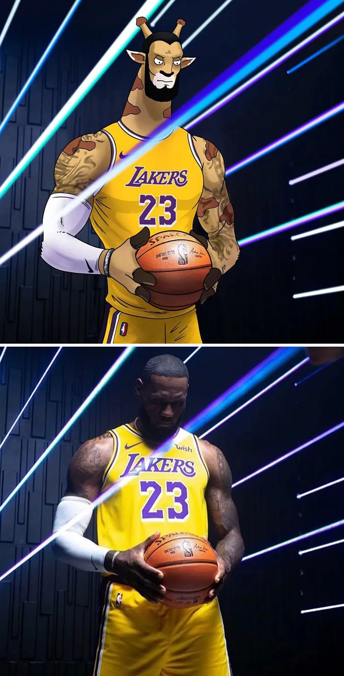 LeBron James Had His Instagram Recreated In A Cartoony Animal Style By A Fan Who's An Artist