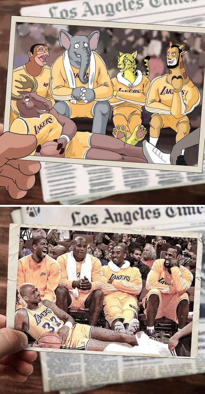 LeBron James Had His Instagram Recreated In A Cartoony Animal Style By A Fan Who's An Artist