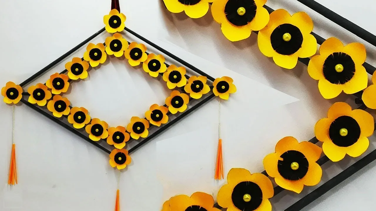 Paper Flower Decoration At Home Very Easy