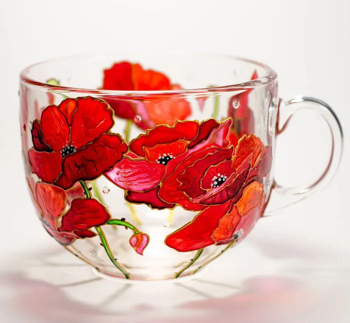 This Ukrainian Artist Handpaints Glassware And Here Are The 30 Most Intricate Designs