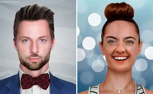 People From Around The World Edited These Man And Woman Headshots To Look Trendy In Their Country (27 Pics)