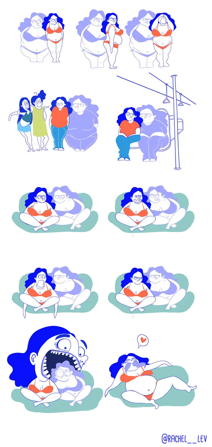 Creo Divertidas Ilustraciones A Todo Color Para Reírme De Los Problemas A Los Que Damos Demasiada Atención Las Mujeres (20 Fotos)
