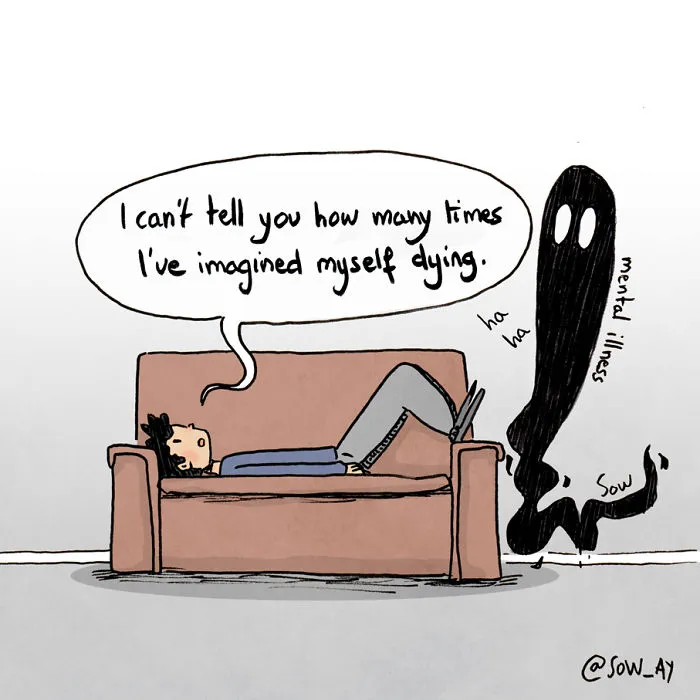 I Illustrate My Darkest Thoughts To Help People Understand What It’s Like To Suffer From Mental Illness (New Pics)