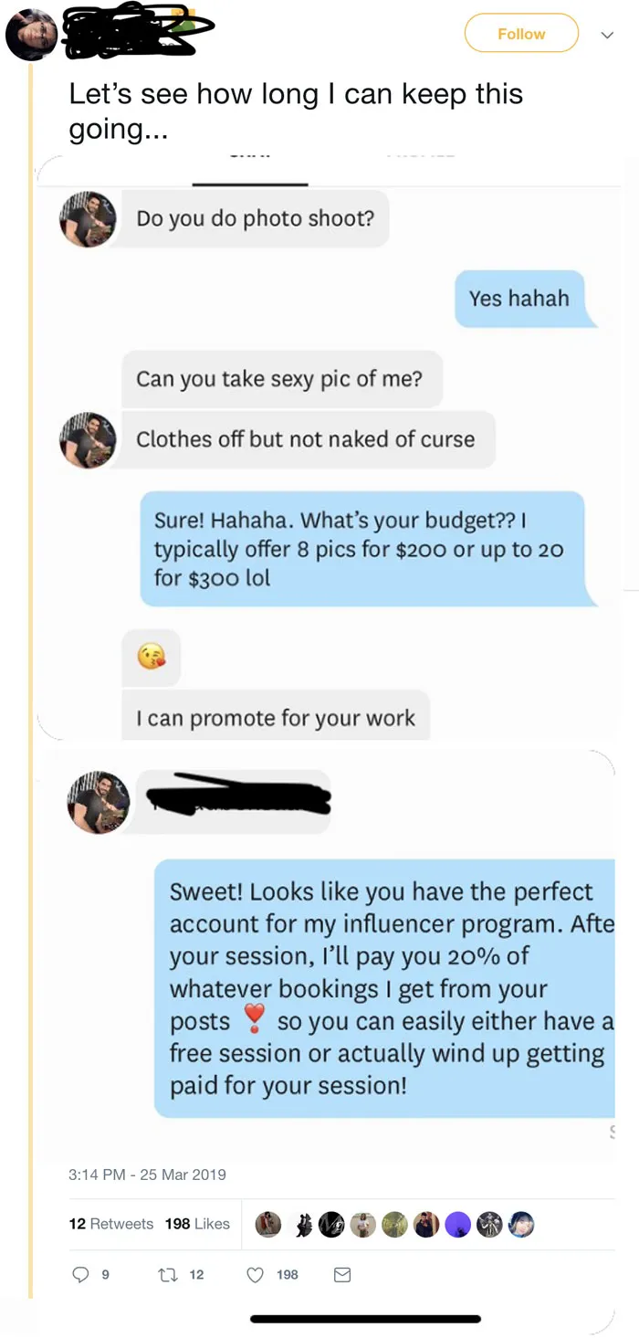 New Tactic Against Influencers? He Never Responded