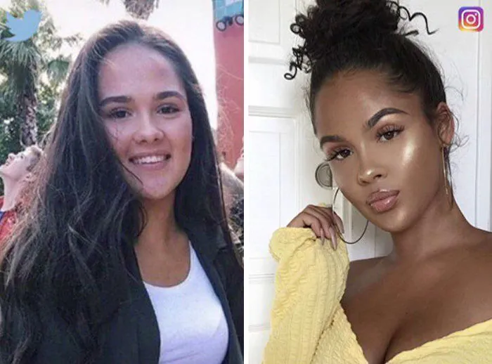 100% White Swedish Influencer (Blackfishing)