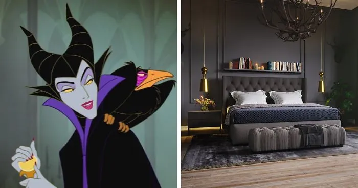 Here's How Disney Villains Would Decorate Their Bedrooms Today (6 Pics)
