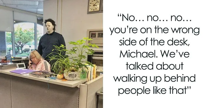 This Teacher Dresses Up As Michael Myers From The 'Halloween' Movie And Gets A Hilariously Scary Photoshoot (32 Pics)