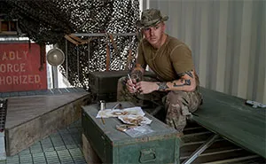 I Made Drawings Out Of Instant Coffee About My Memories From My Deployment (13 Pics)