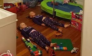 Mom Tells Kids They Need To Stay Still To Charge Glow-In-The-Dark PJs