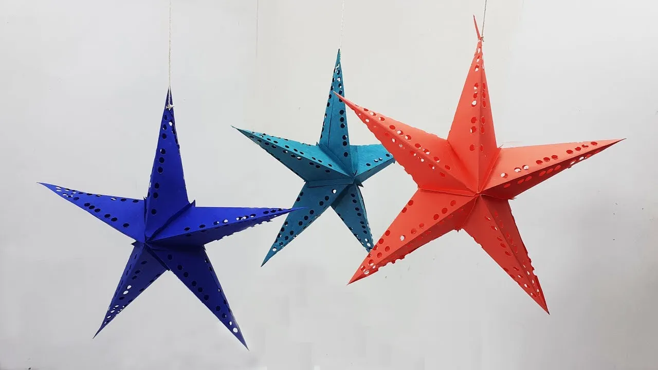 Easy & Simple 3D Paper Star Making Tutorial