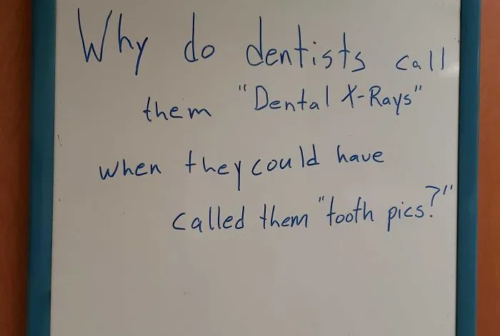 Guy Writes The Stupidest Jokes On A Board At Work Hoping Someone Will Stop Him One Day (24 Pics)