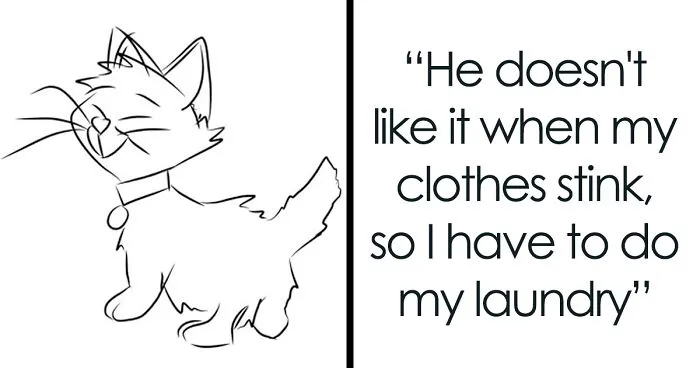 Depressed Guy Adopts A Cat, Illustrates The Ways It Helped Him Over The Past 2 Months