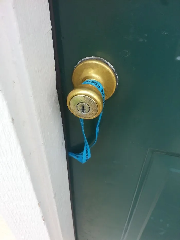 Lanyard Caught On The Handle And My Keys Swung Inside The Door As I Closed It. Stupidest Way To Lock Yourself Out?