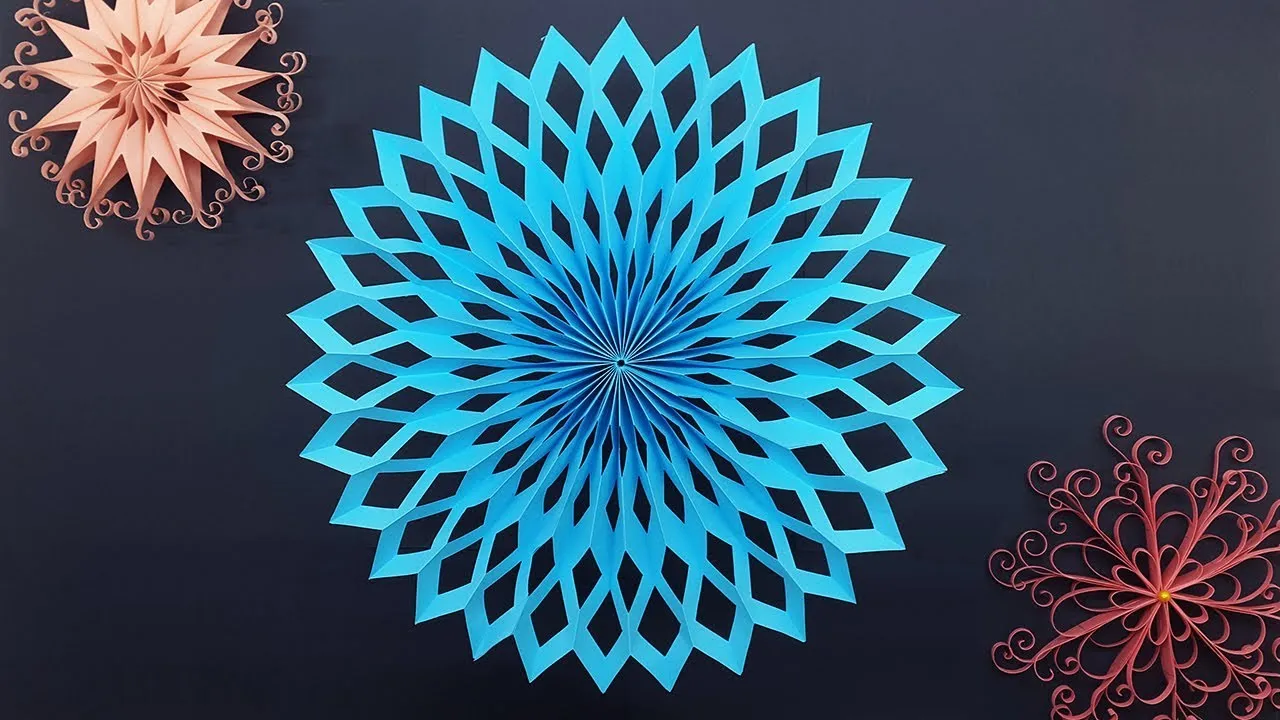 How To Make An Easy Paper Snowflake | Paper Star For Christmas
