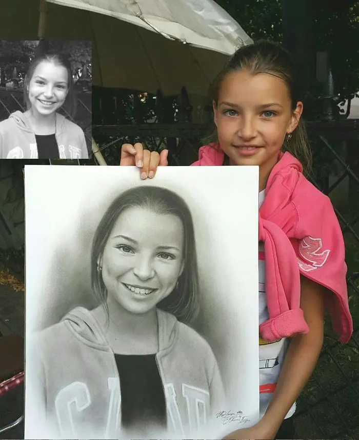 Russian Street Artist Draws Realistic Portraits In One Hour (30 Pics)