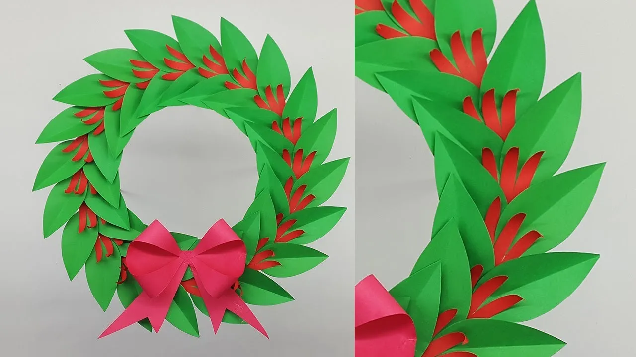 DIY Paper Wreath For Christmas Decorations | How To Make Christmas Wreath