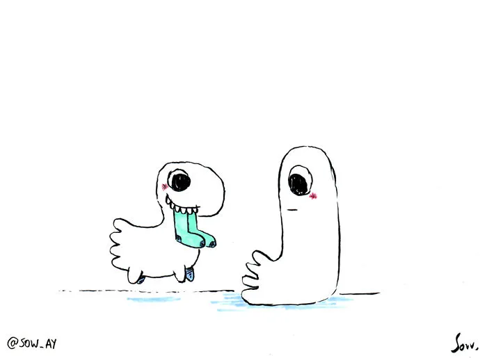 The Adventures Of A Little Ghost And His Cute Dog That I Drew For This Year's Inktober